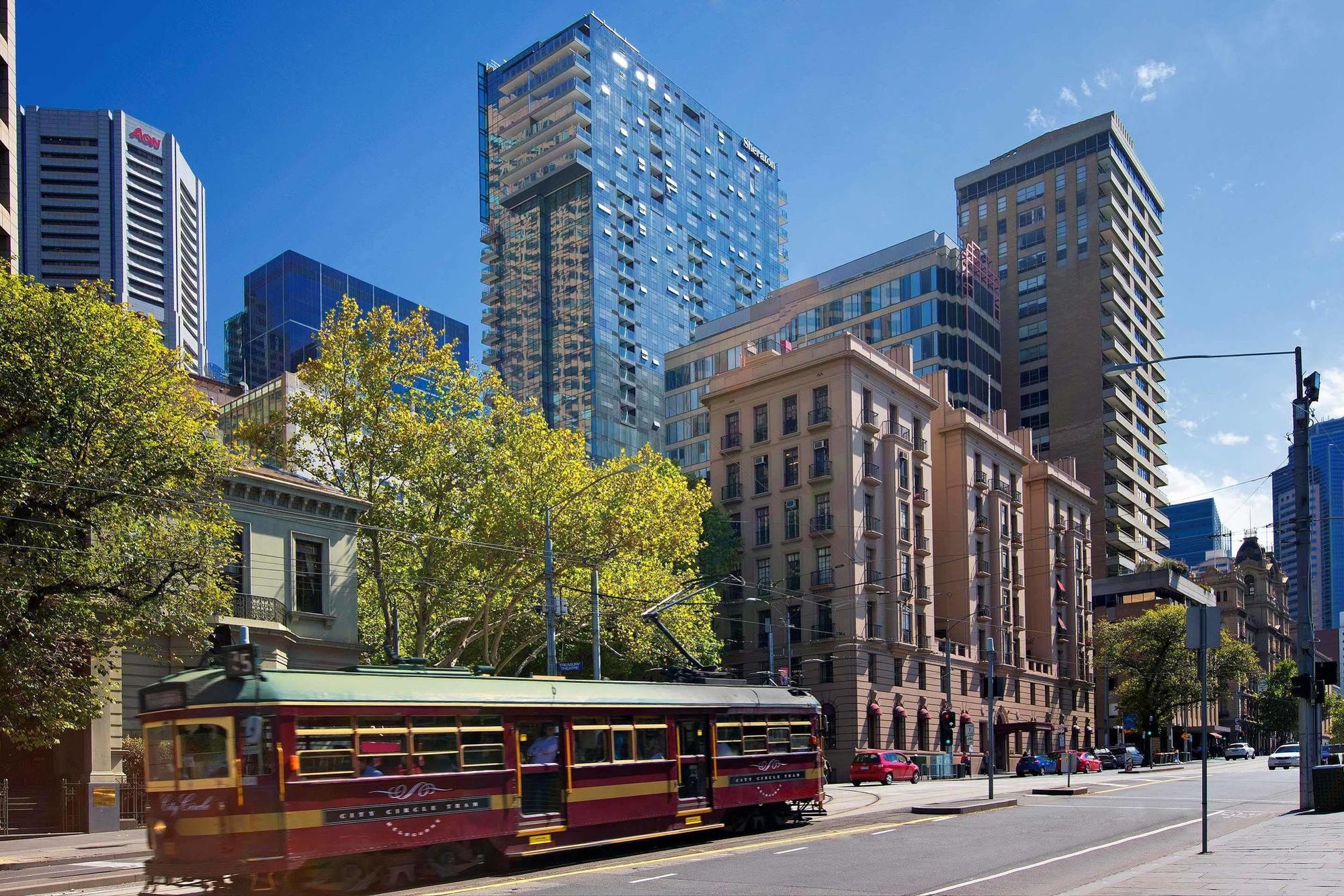 Sheraton Melbourne Hotel Exteriör bild The proposed tram interchange at the corner of Collins and King Streets.